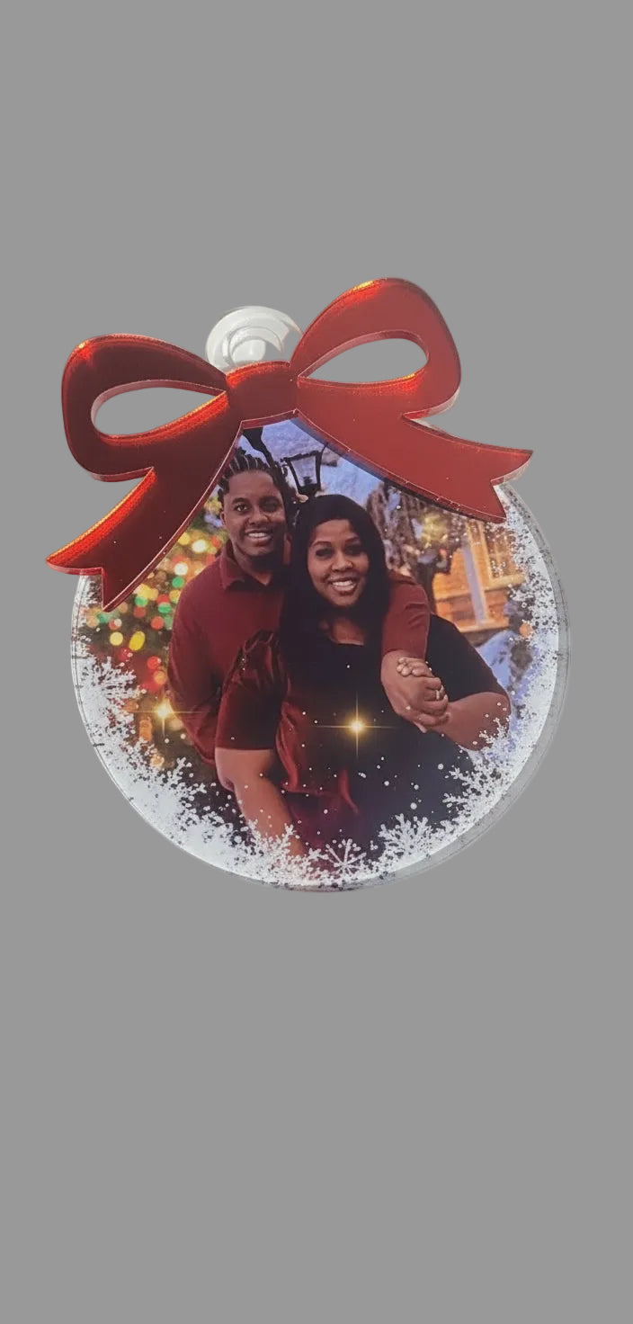 Photo Ornament with Bow