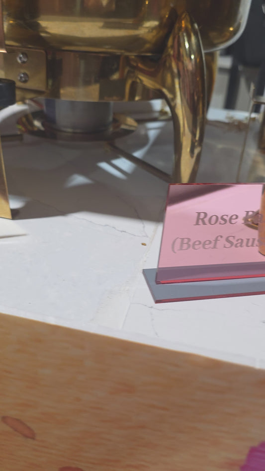 Acrylic Buffet Food Labels
