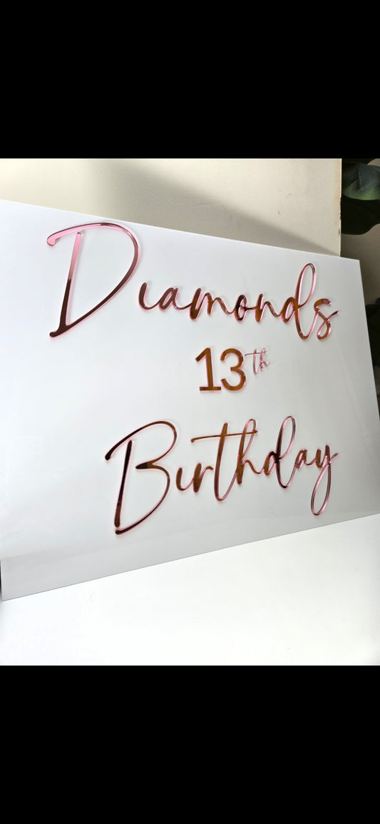 Acrylic Welcome Sign