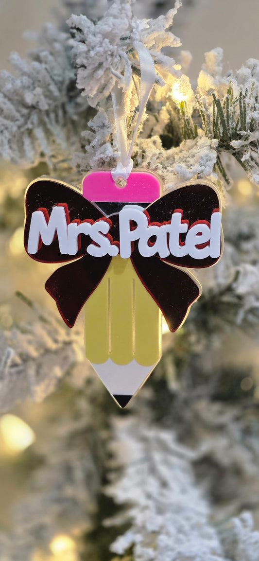 Personalized Teacher Ornament